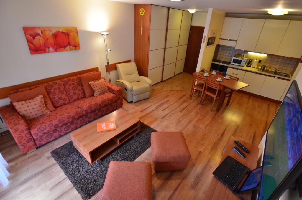 Kuchyň nebo kuchyňský kout v ubytování Apartmán KLAUDIA Tále
