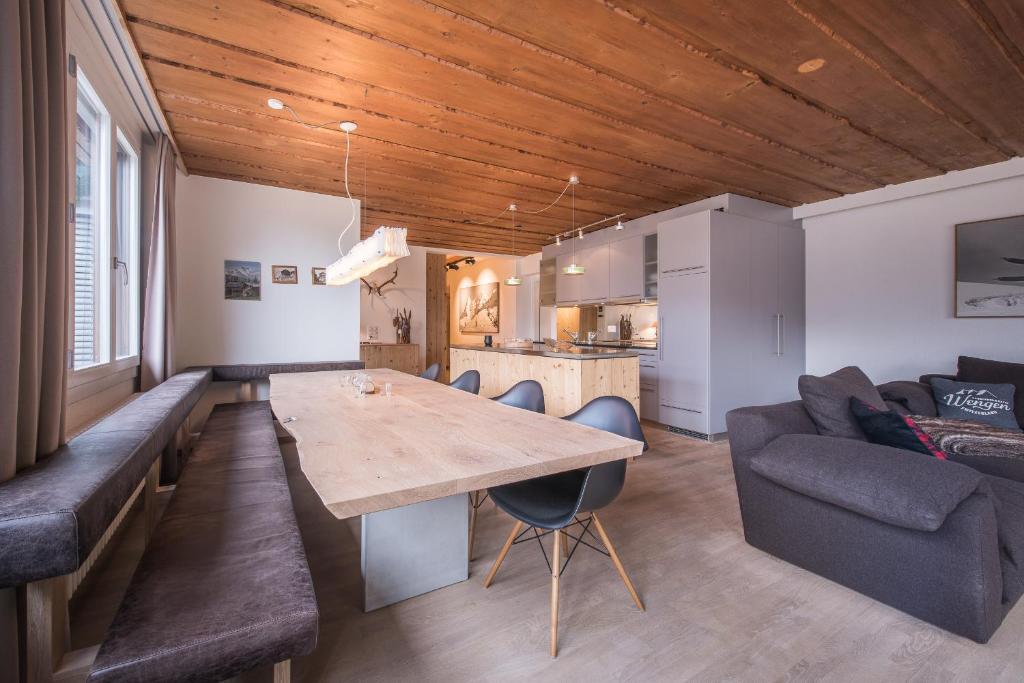 Kuchyň nebo kuchyňský kout v ubytování Schweizerheim Residence 11