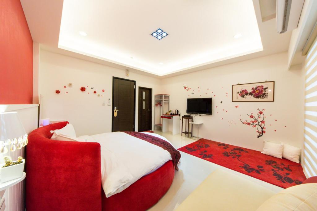 TV a/nebo společenská místnost v ubytování Pure B&B