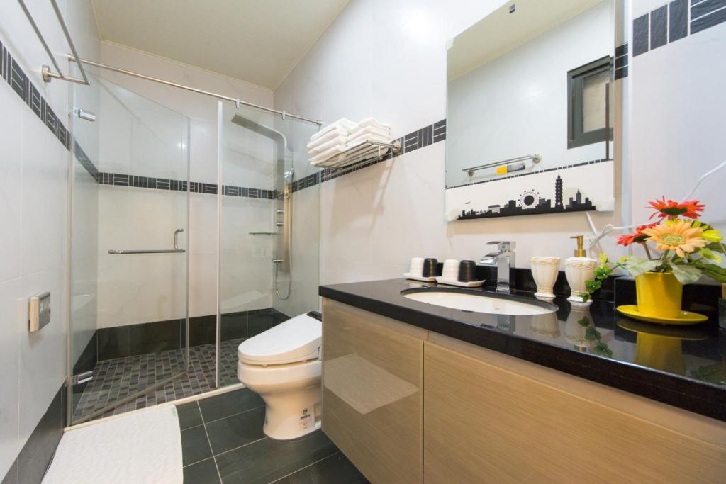 Koupelna v ubytování Pure B&B
