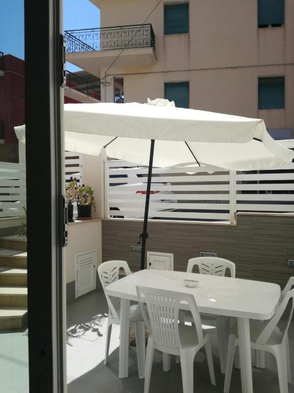 Patio alebo iná vonkajšia časť ubytovania Lavanda