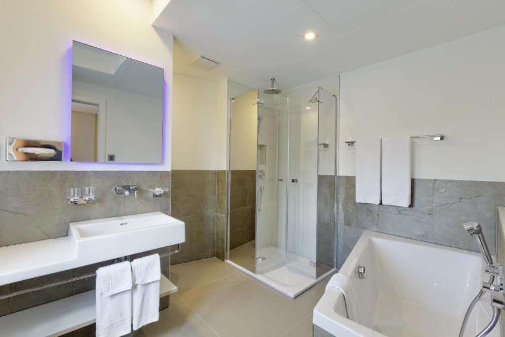 Koupelna v ubytování Boutique Hotel Bellevue
