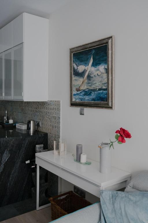 Posedenie v ubytovaní ASKI New Powiśle Copernicus Apartment