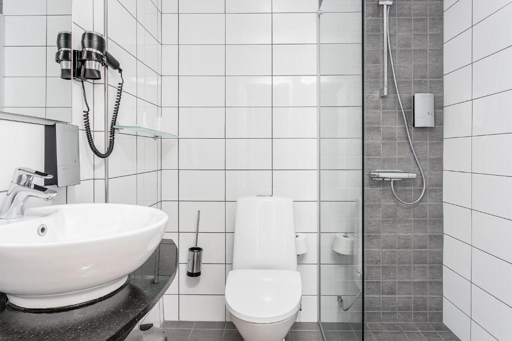 Koupelna v ubytování Hotell Nova