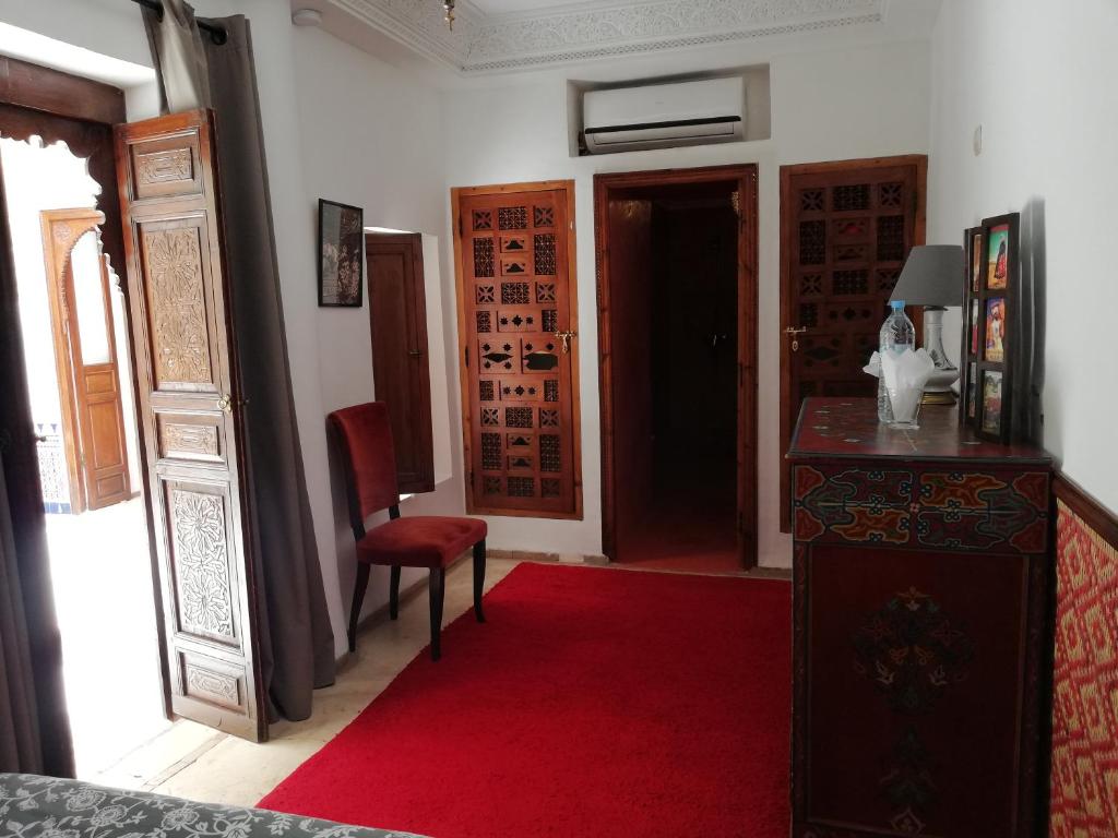 Posezení v ubytování Riad Ben Youssef