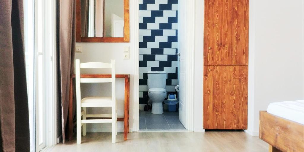 Koupelna v ubytování Beleri House