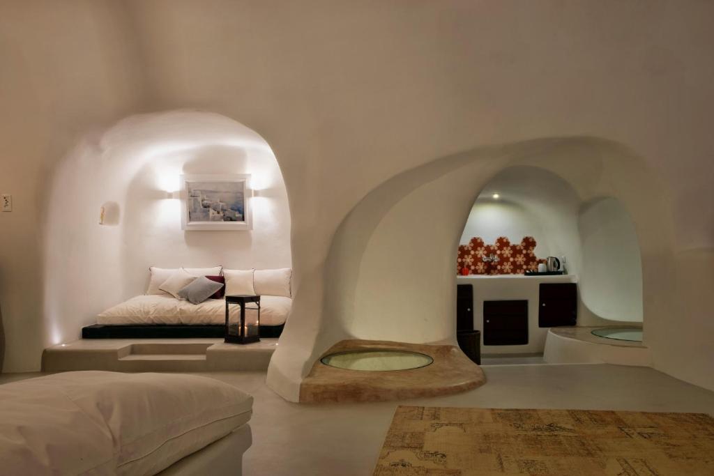 Posezení v ubytování Abelis Canava Luxury Suites