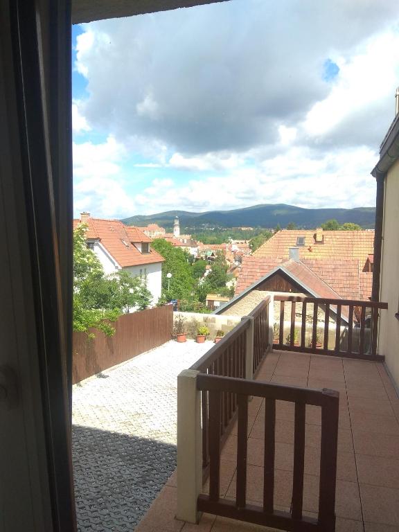 Rõdu või terrass majutusasutuses Pokoj pro dva s výhledem