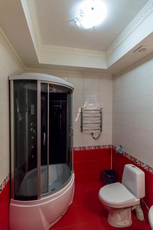 Koupelna v ubytování Hotel Т2