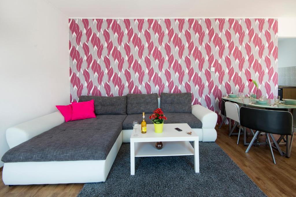 Posteľ alebo postele v izbe v ubytovaní Grand Budapest Penthouse