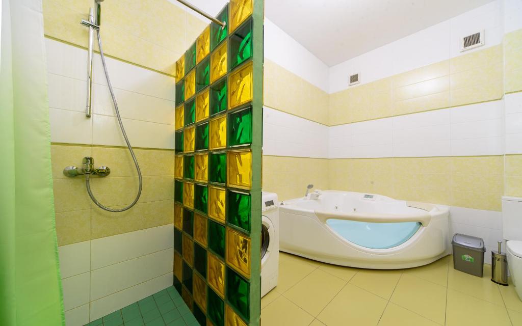 Koupelna v ubytování Hotel Fusion