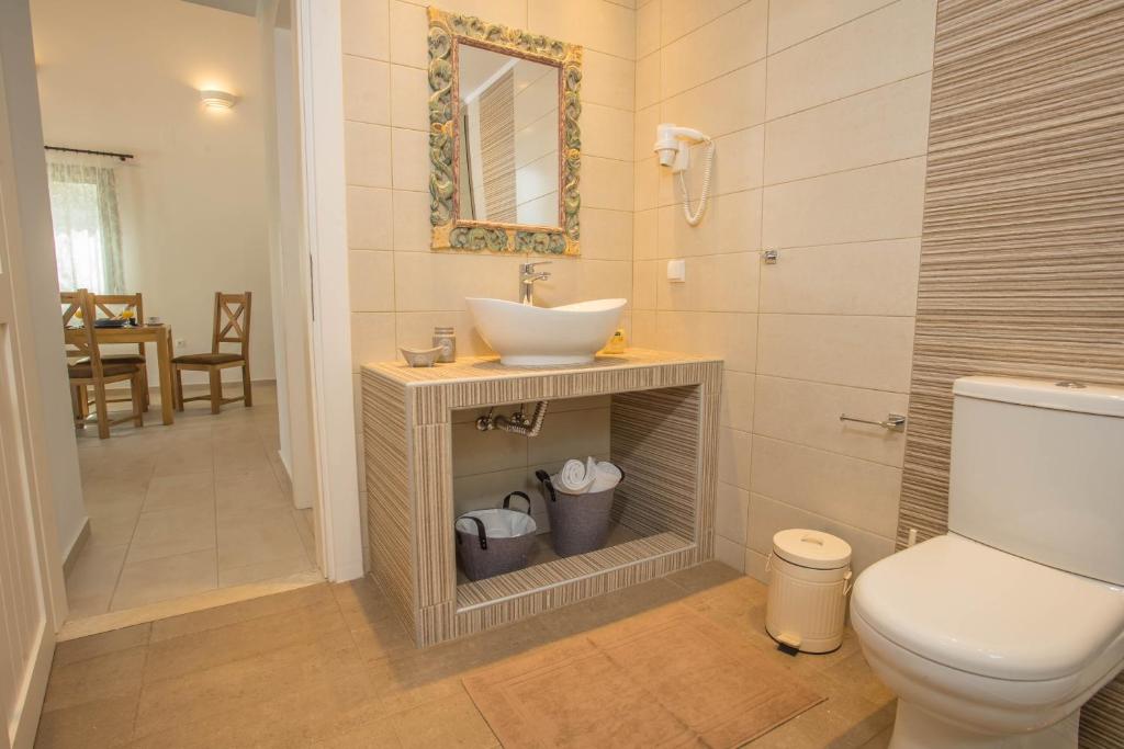 A bathroom at Alexandros Stone House