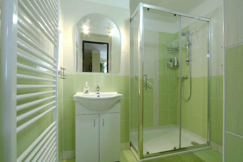 Koupelna v ubytování Apartmán Pod Ledovcem