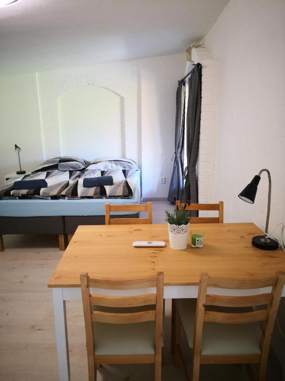 Postel nebo postele na pokoji v ubytování Apartmán Lípa Mikulov