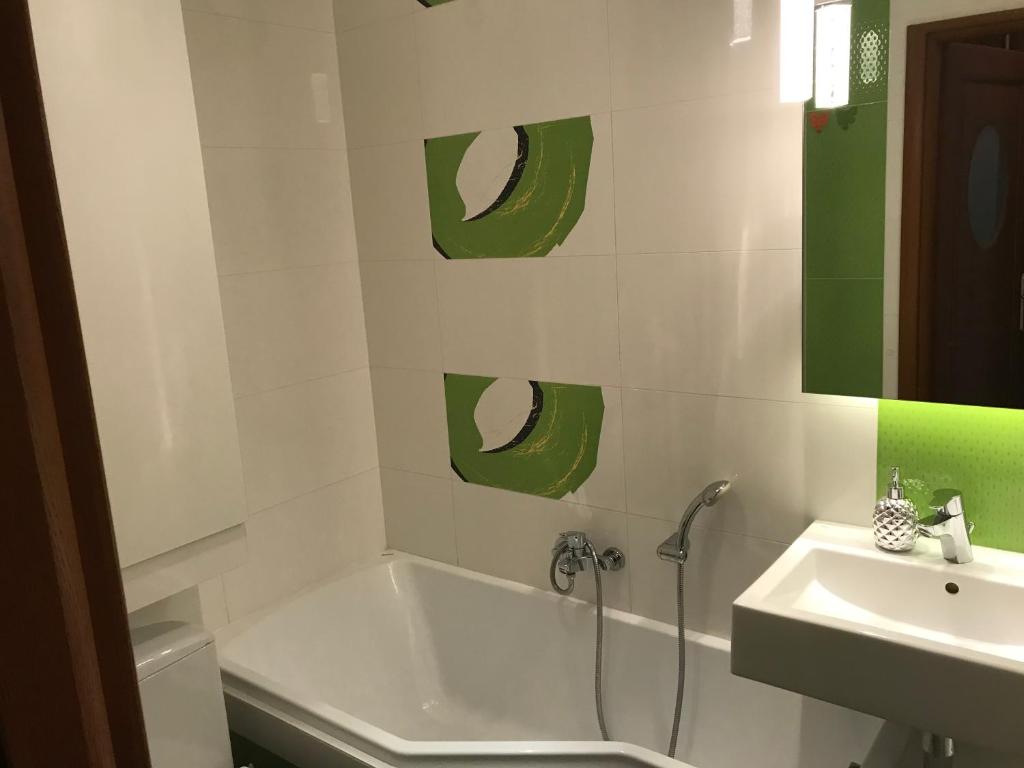 Kúpeľňa v ubytovaní Nina na Bielańskiej