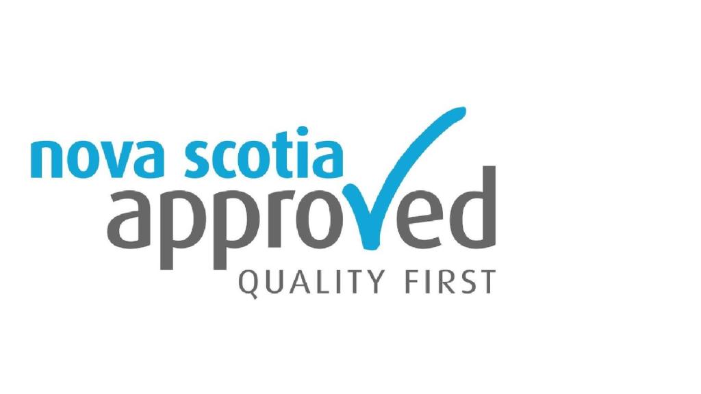 a logo for nova scotia approved quality first at Mama`s By The Sea B&B in Clark's Harbour