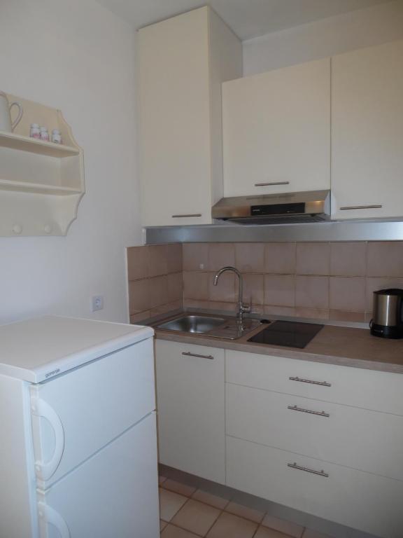 Kuchyň nebo kuchyňský kout v ubytování Apartments Fina