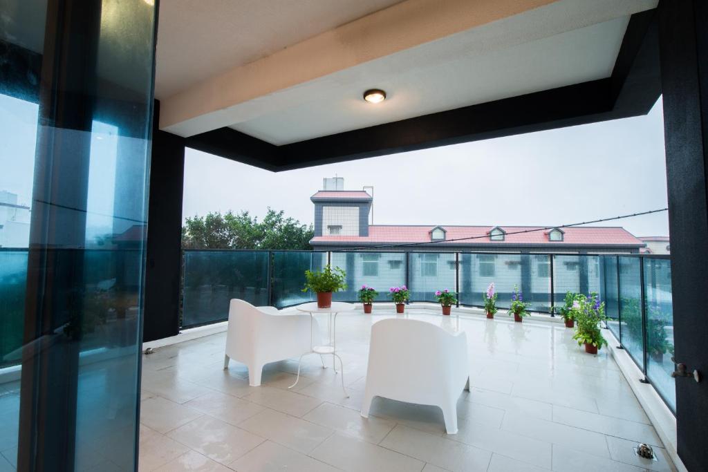 Balkón nebo terasa v ubytování Galilee B&B 加利利海民宿
