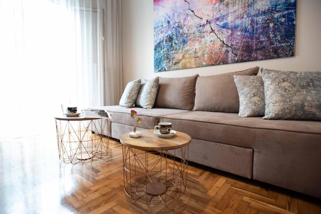 Część wypoczynkowa w obiekcie Blue Ark Stylish Athens