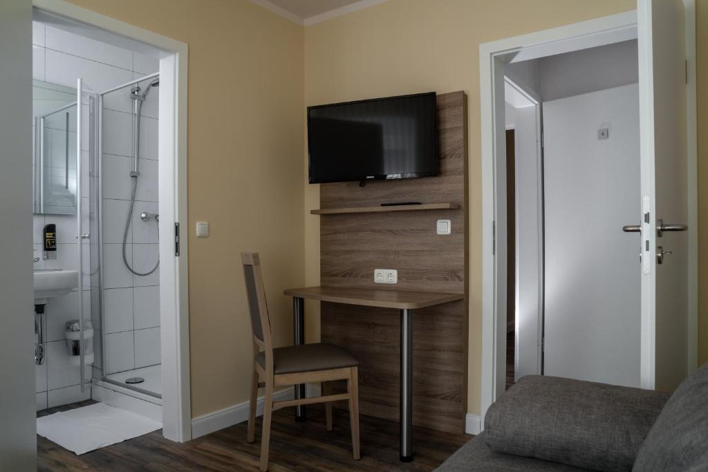 Koupelna v ubytování Hotel Dea