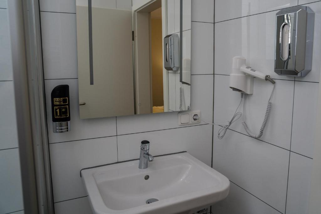 Koupelna v ubytování Hotel Dea