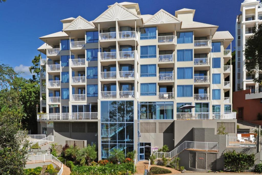 an image of a building with balconies at at Whitsunday Vista Holiday Apartments in Airlie Beach
