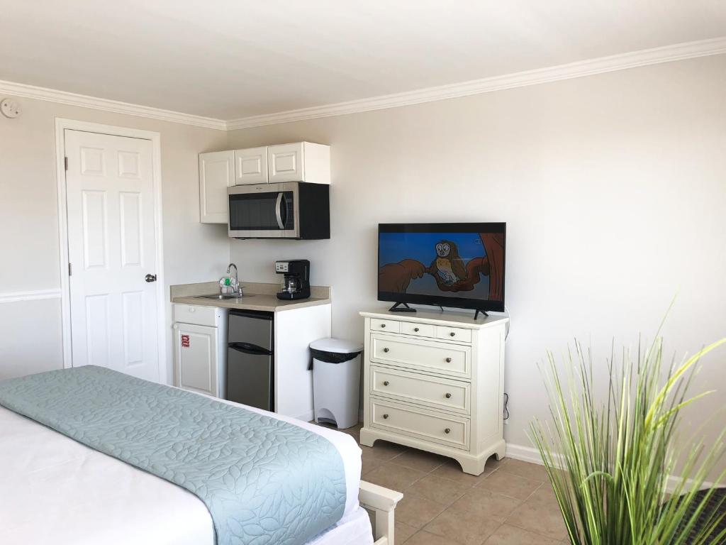 Kuchyň nebo kuchyňský kout v ubytování Aqua Beach Hotel