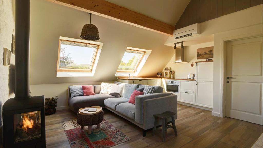 Kuchyň nebo kuchyňský kout v ubytování B&B Eikenlaan 12