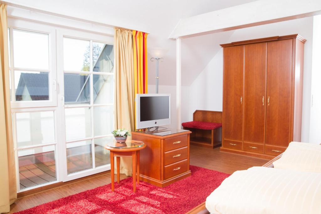 TV a/nebo společenská místnost v ubytování Hotel Seeperle