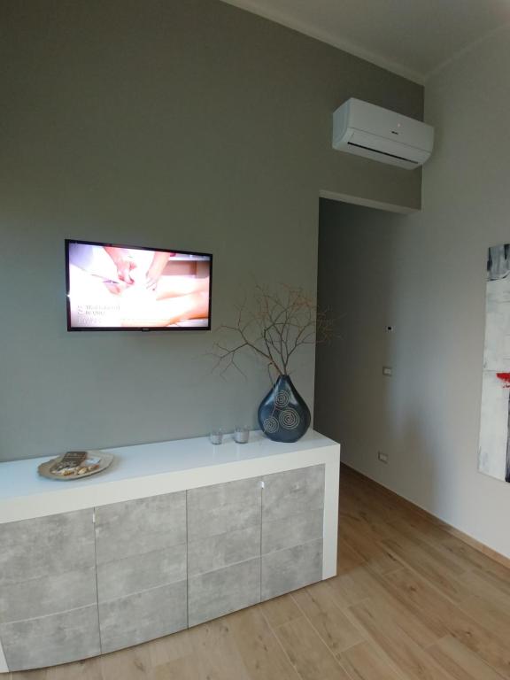 TV a/nebo společenská místnost v ubytování Diadumeno Superior Apartment