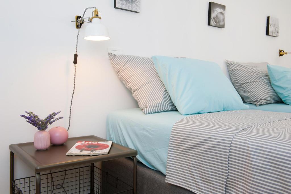 Posteľ alebo postele v izbe v ubytovaní Modern apartment near beach Split