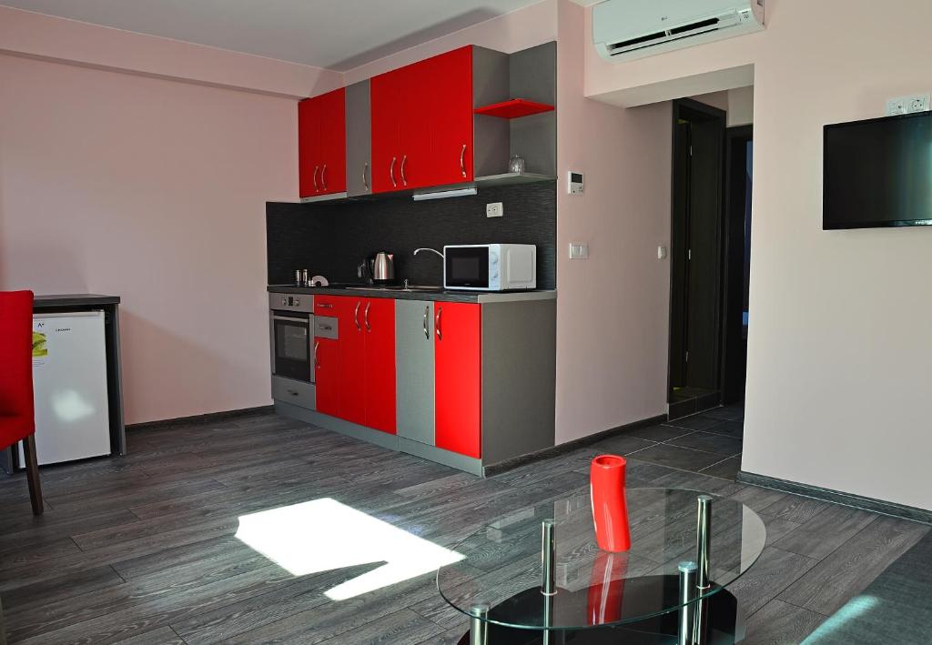 Kuchyň nebo kuchyňský kout v ubytování Visito Aparthouse