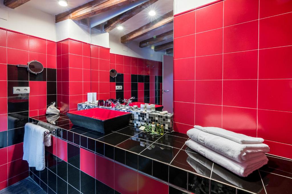 Kuchyň nebo kuchyňský kout v ubytování Hotel Cal Llop