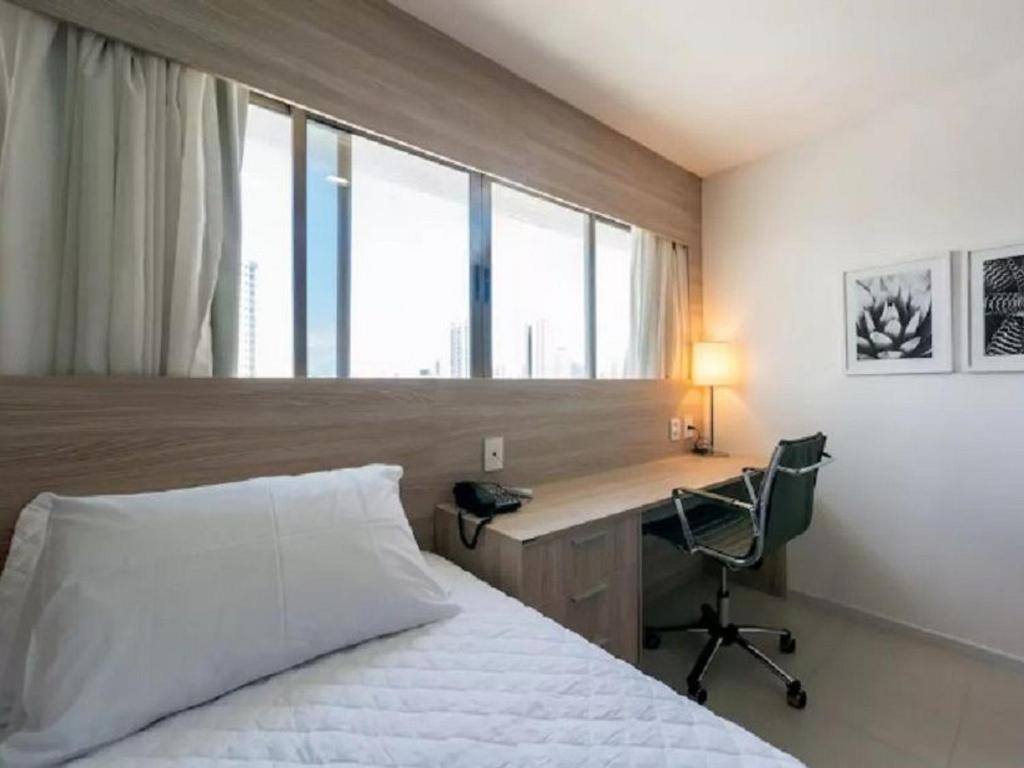  NOB1804 Excelente Flat em Boa Viagem com 2 quartos