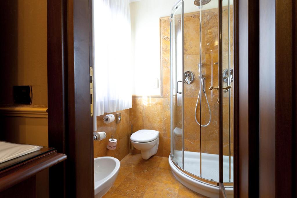 Koupelna v ubytování Hotel Al Codega