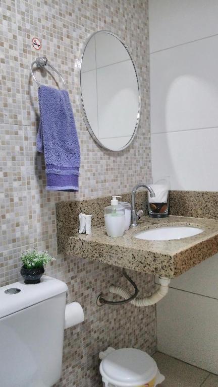 Koupelna v ubytování Hostel Aldeia Inn