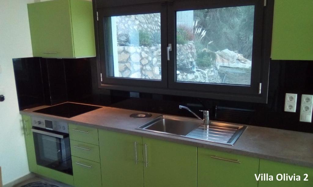 Kuchyň nebo kuchyňský kout v ubytování Villa Olivia