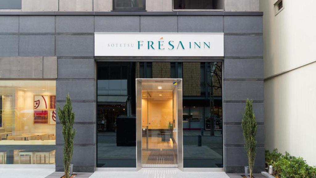 a building with a sign that reads southern freshkin at Sotetsu Fresa Inn Ochanomizu Jimbocho in Tokyo