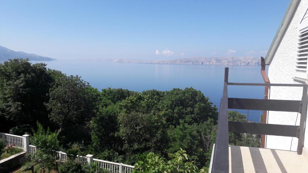 a view of a lake from a house at Mica in Senj