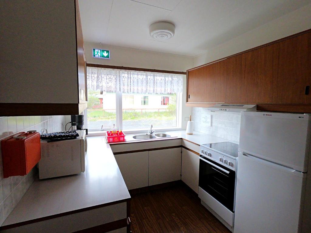 Kuchyň nebo kuchyňský kout v ubytování Eldá Guesthouse
