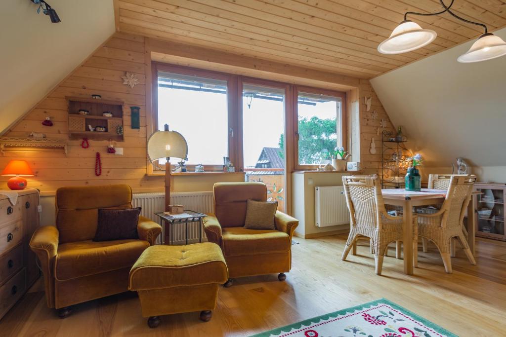 Posezení v ubytování Apartament KROKUS