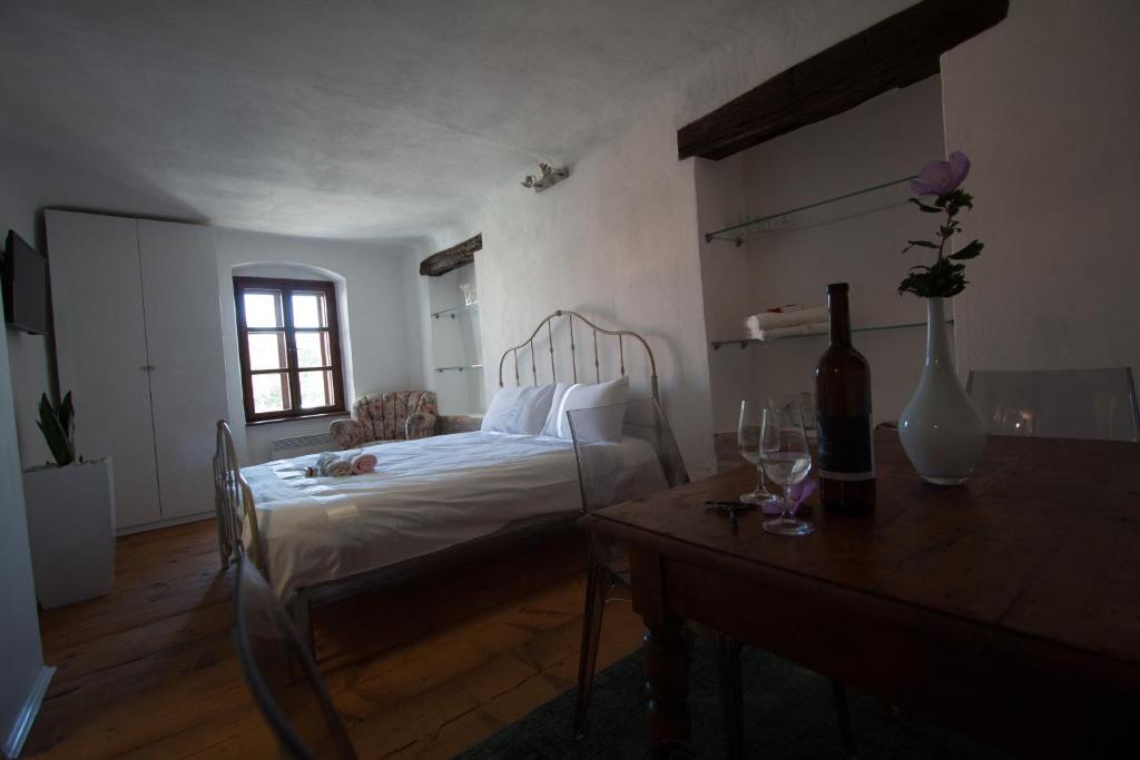 Postel nebo postele na pokoji v ubytování Vestonicka Moruse