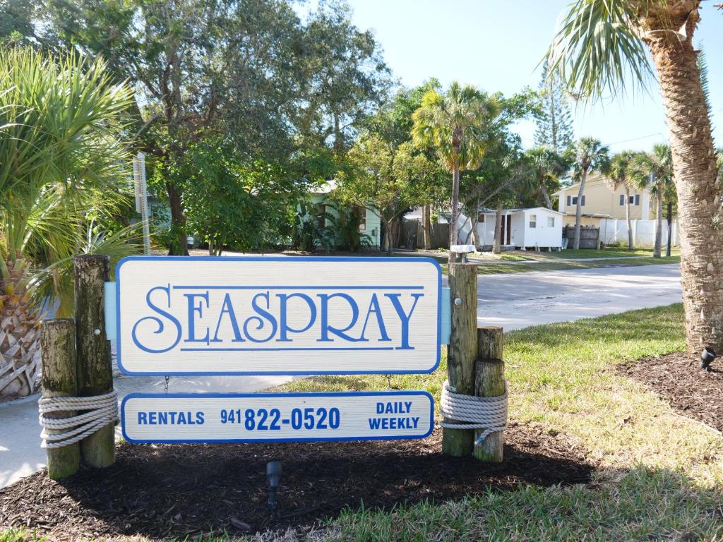 a street sign for a seashore sign at The Sea Spray Resort in Siesta Key