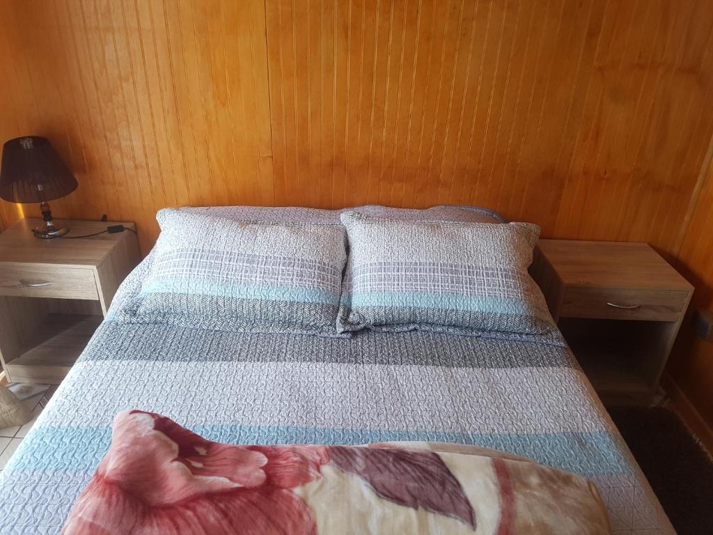 Voodi või voodid majutusasutuse Cabaña Tongariki toas