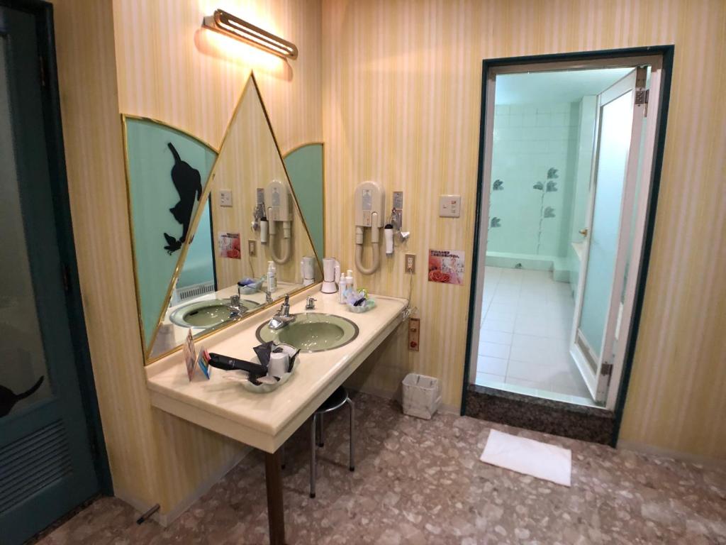 Koupelna v ubytování Hotel Xenia Takinoyashiro