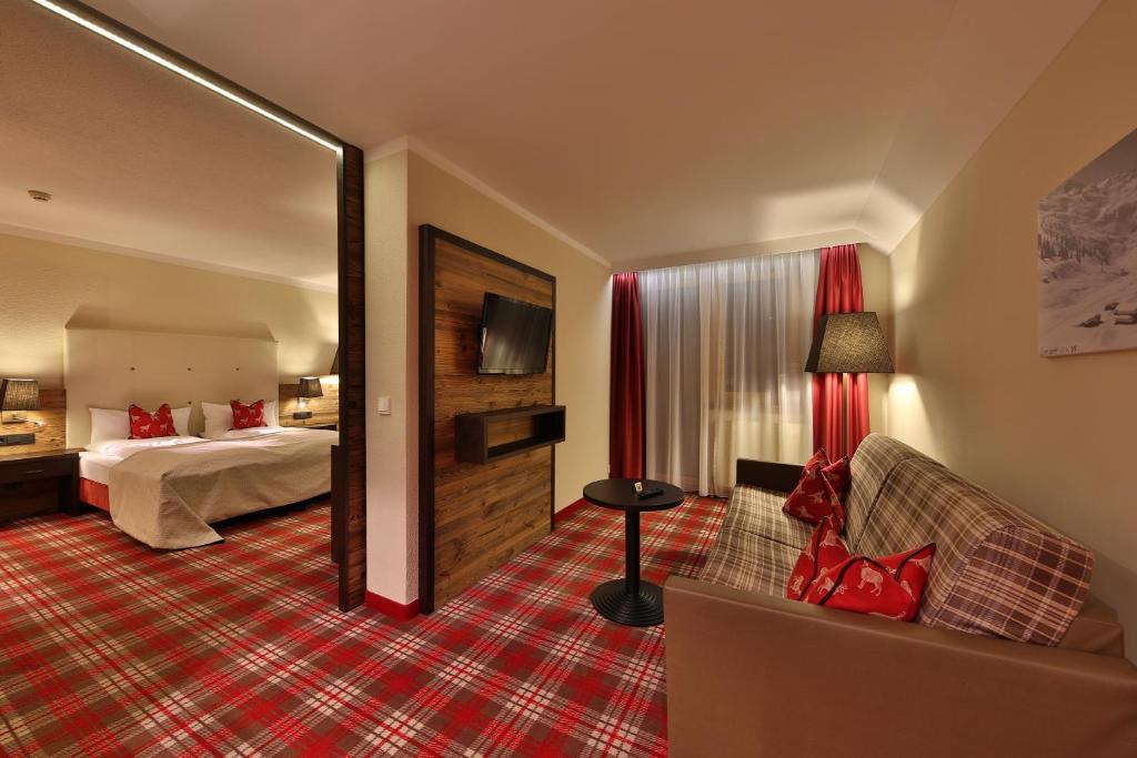 Postel nebo postele na pokoji v ubytování Hotel Lamark