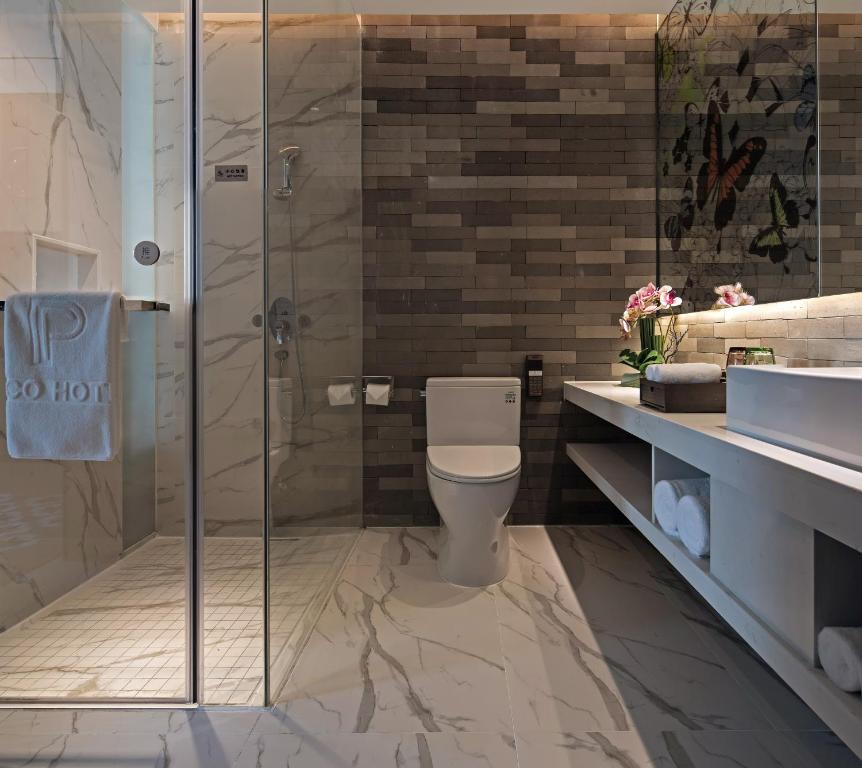 Koupelna v ubytování Paco Hotel Chebeinan Metro Guanghzou