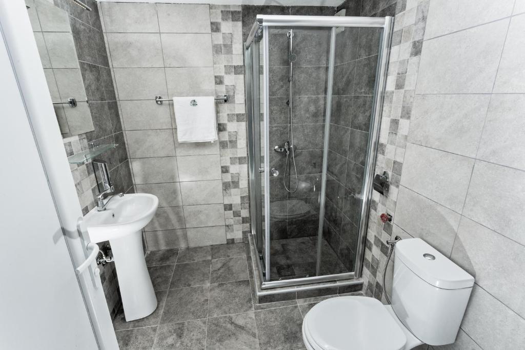Koupelna v ubytování Skopje Downtown Hostel