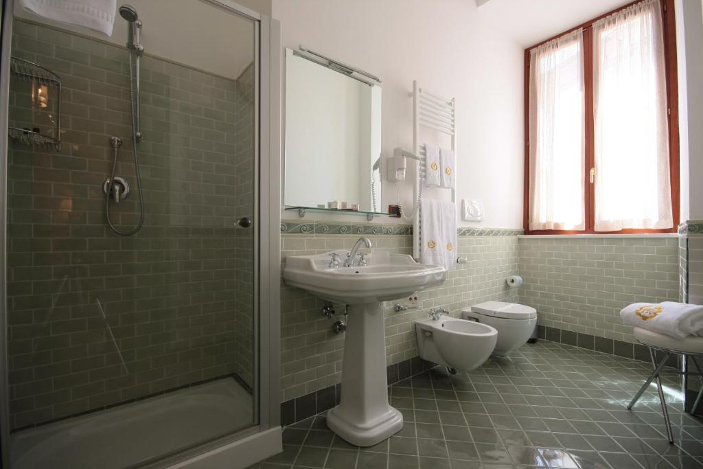 Koupelna v ubytování Hotel Rojan