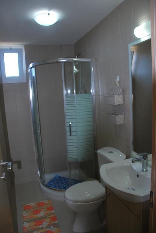Koupelna v ubytování Laskas Apartment